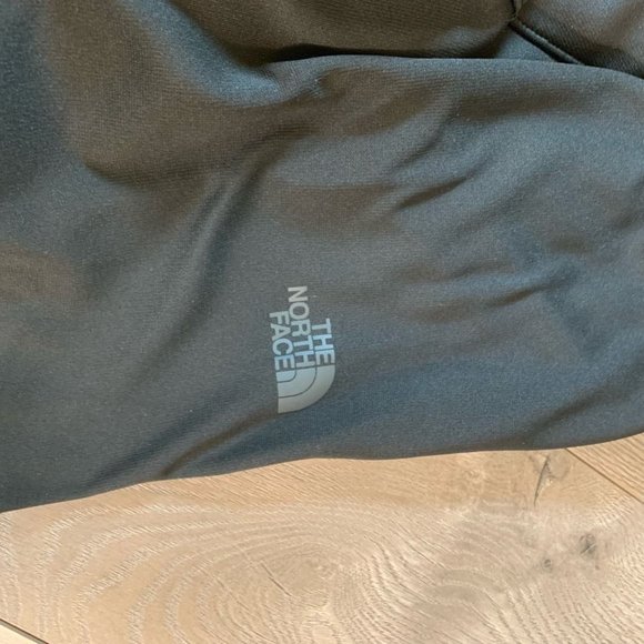 The North Face Mens Windbreaker Jacket Black Zipper Pockets Logo Collar L - Picture 4 of 7